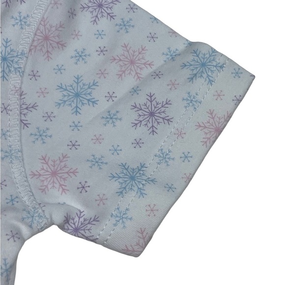 NWT La Luna Pima Snowflake Ruffle Pant PJ Set - Picture 4 of 5
